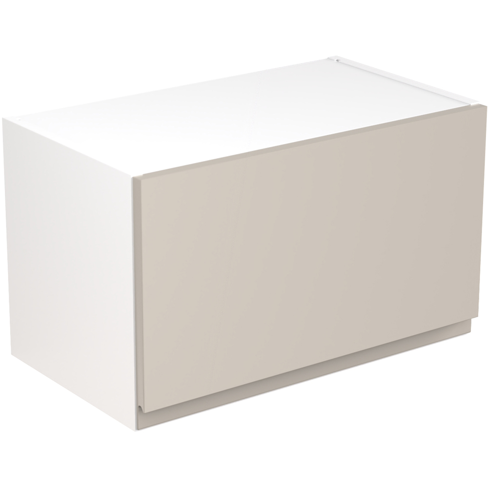 Kitchen Kit J-Pull Gloss Light Grey Bridging Wall Kitchen Cabinet Flatpack 600mm Image 1