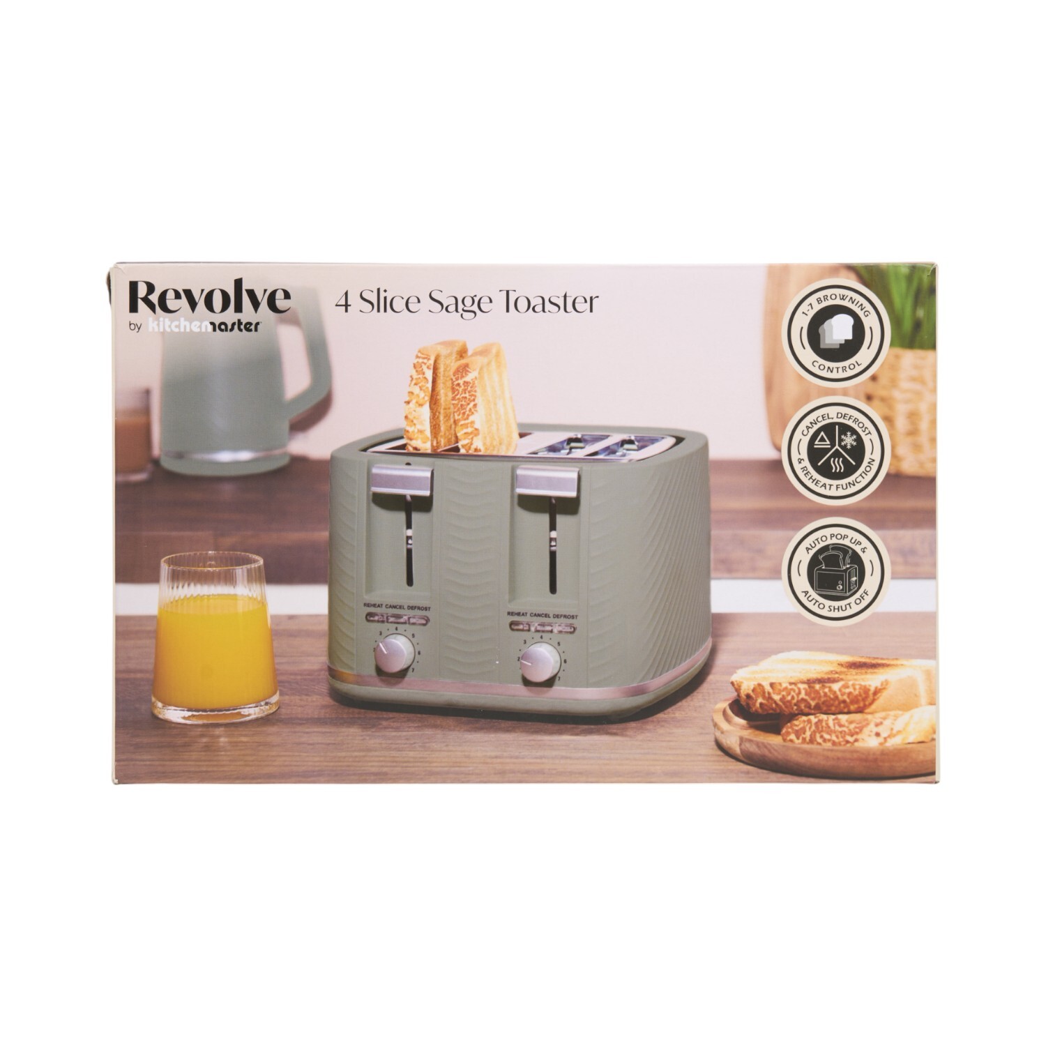 Revolve 4 Slot Toaster Sage Image 2