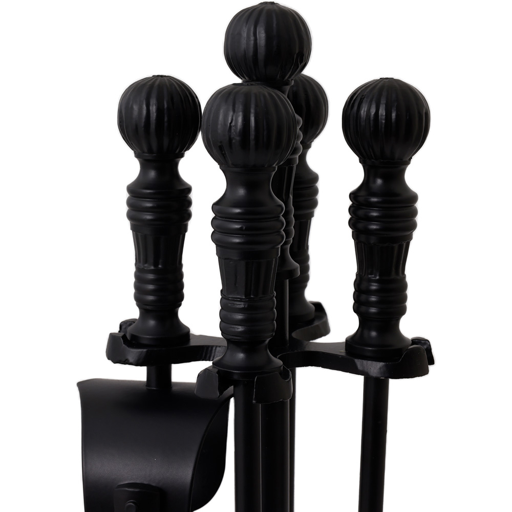 Charles Bentley 4 Piece Black Cottonwood Fireside Companion Set Image 4