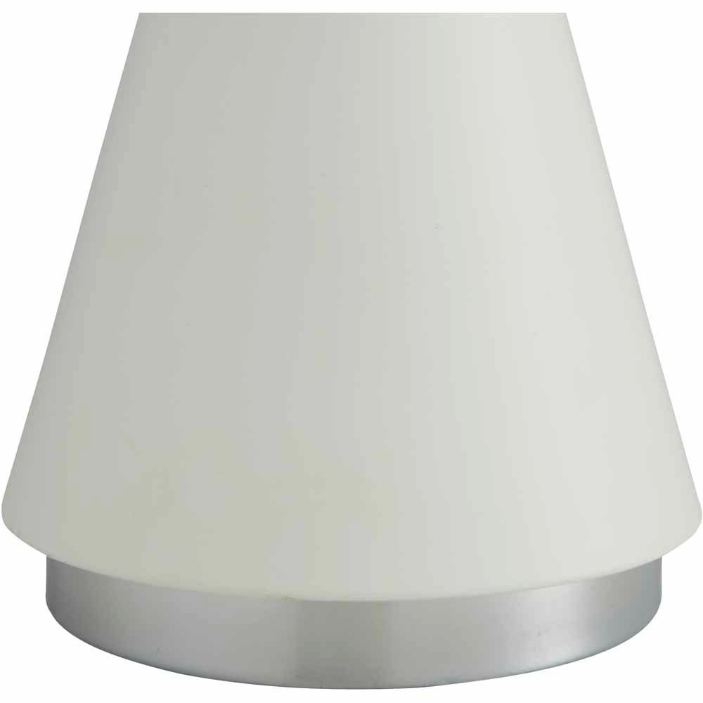Wilko White Chrome Table Lamp Large Image 5