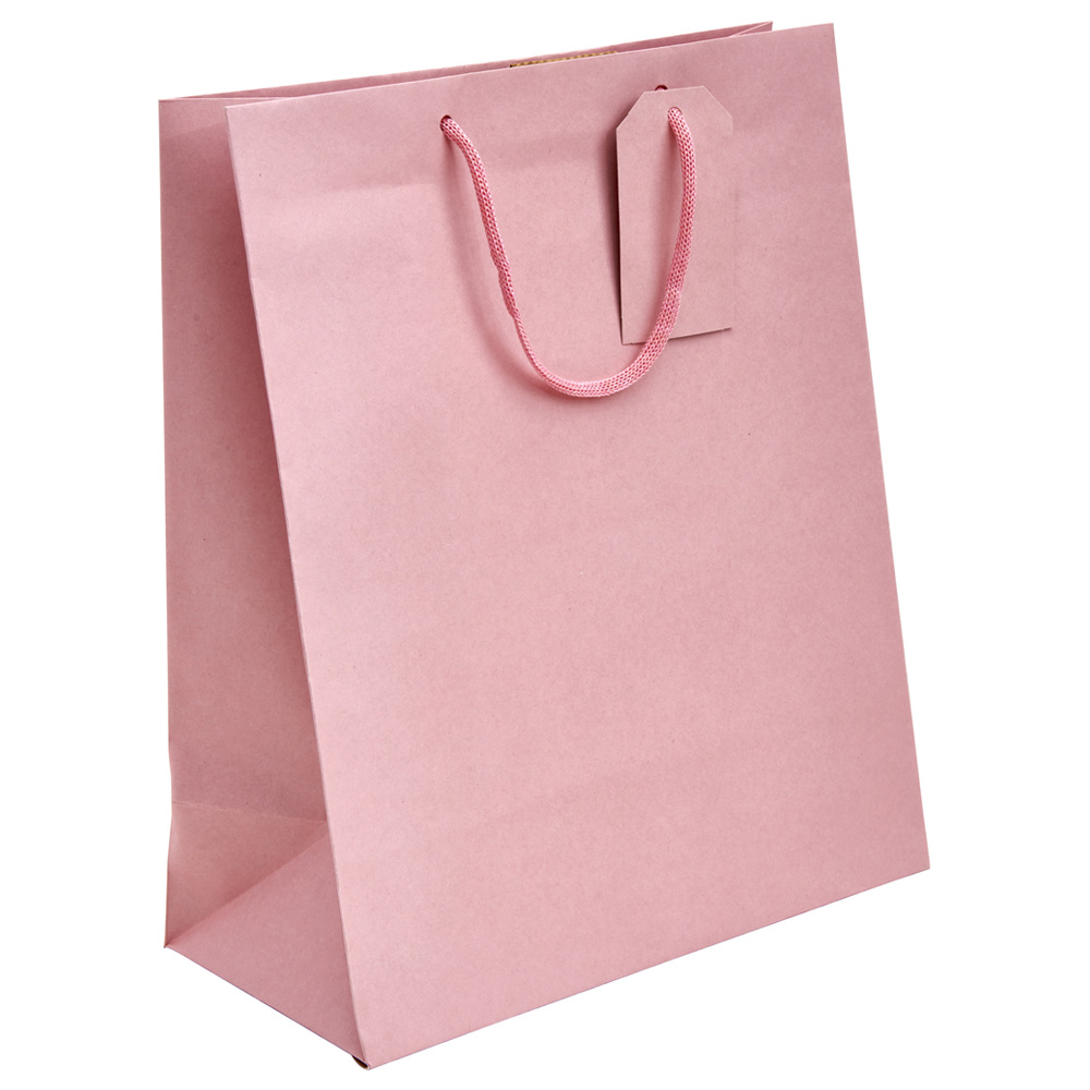 Wilko Large Matt Pink Giftbag Image 1