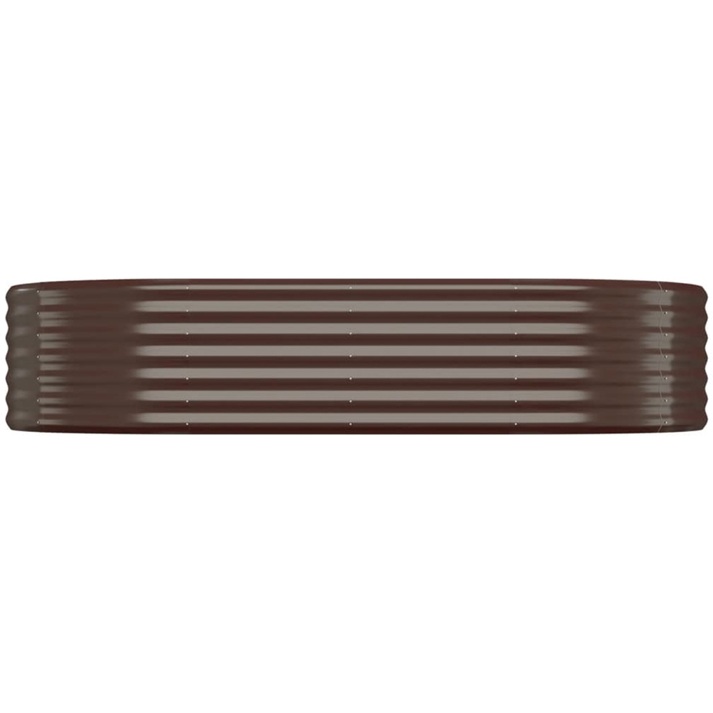 vidaXL Brown Galvanised Steel Raised Garden Bed 36 x 100 x 175cm Image 2