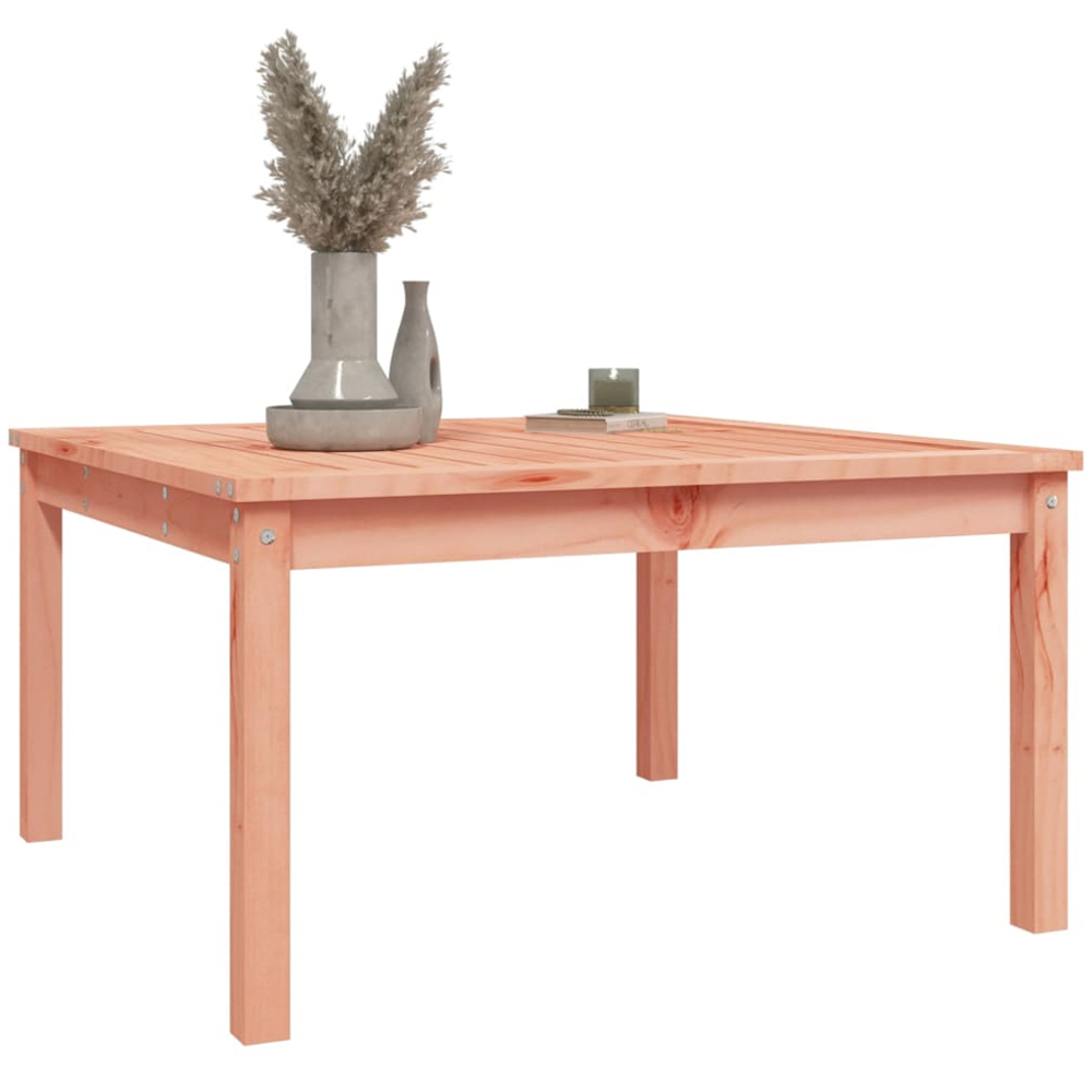 vidaXL Natural Solid Douglas Wood Slatted Garden Table 82.5 x 82.5cm Image 5