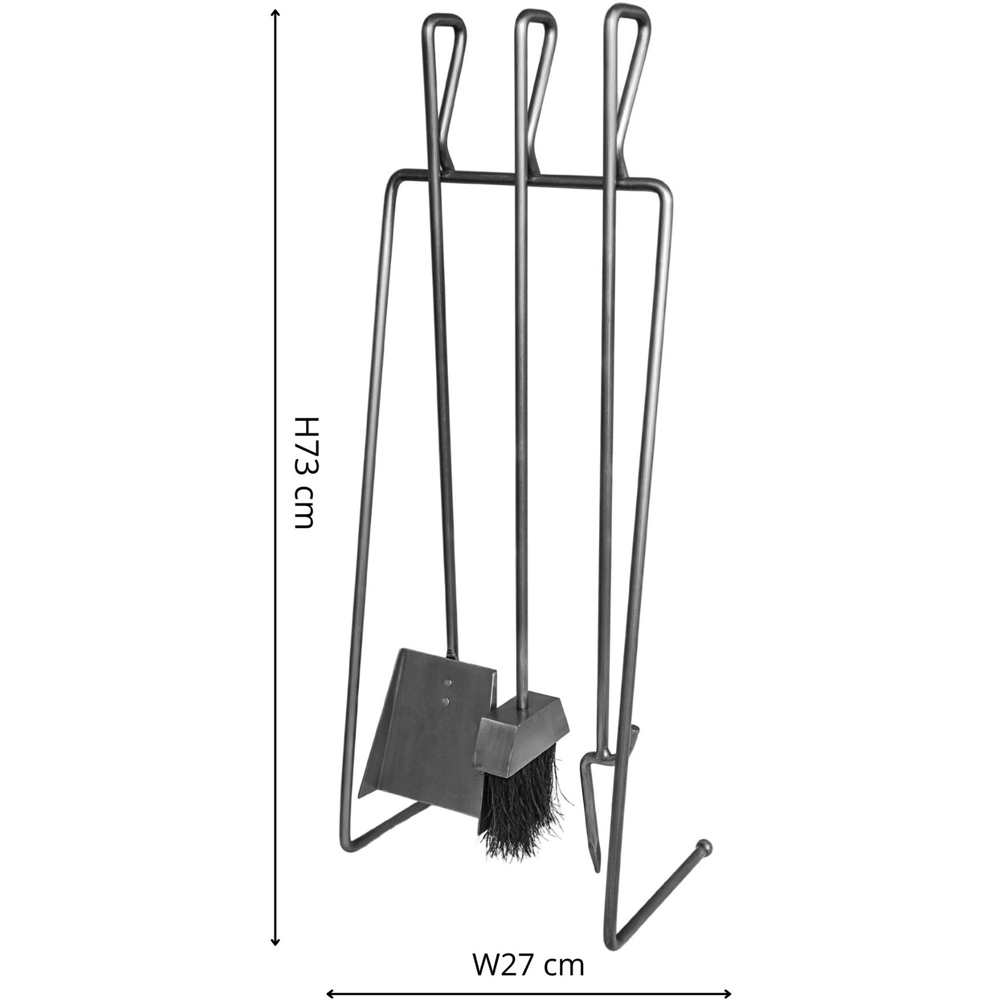 Ivyline 3 Piece Pewter Linear Companion Set Image 8