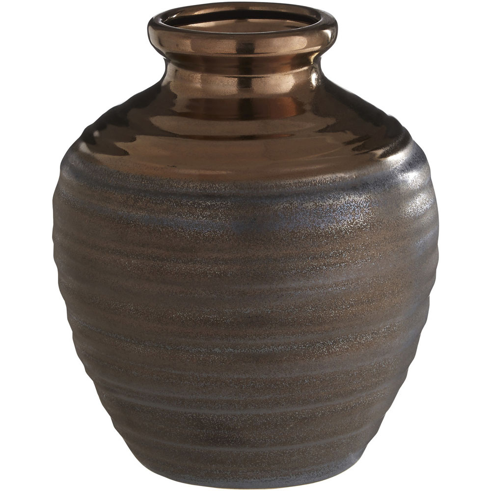 Premier Housewares Gold Zamark Ceramic Vase Medium Image 1