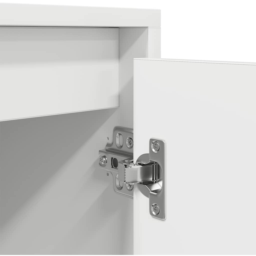 vidaXL 2 Door 4 Shelf White TV Cabinet Image 8