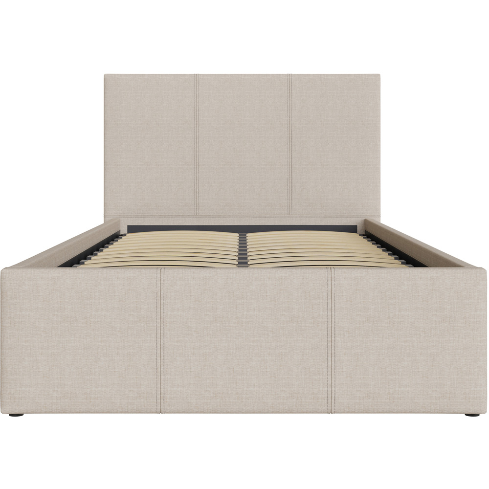 GFW Single Natural Hopsack Fabric End Lift Ottoman Bed with Bonnell Mattress Image 5