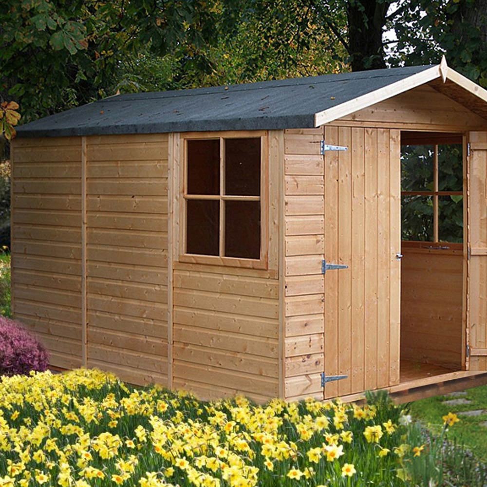 Shire Guernsey 7 x 10ft Double Door Shiplap Apex Shed Image 2