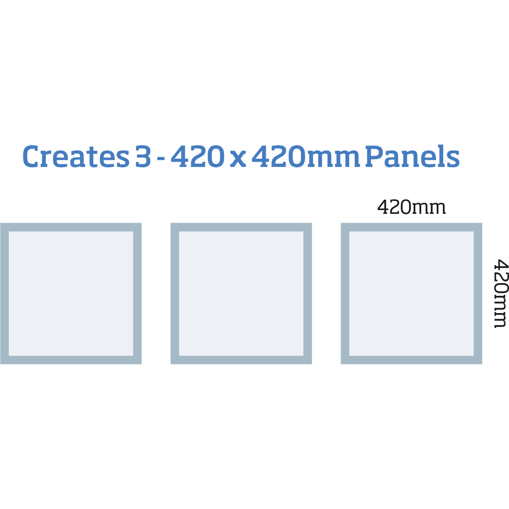 Cheshire Mouldings Ready to Paint Wall Panel Kit 1 420 x 420mm 3 Pack Image 4