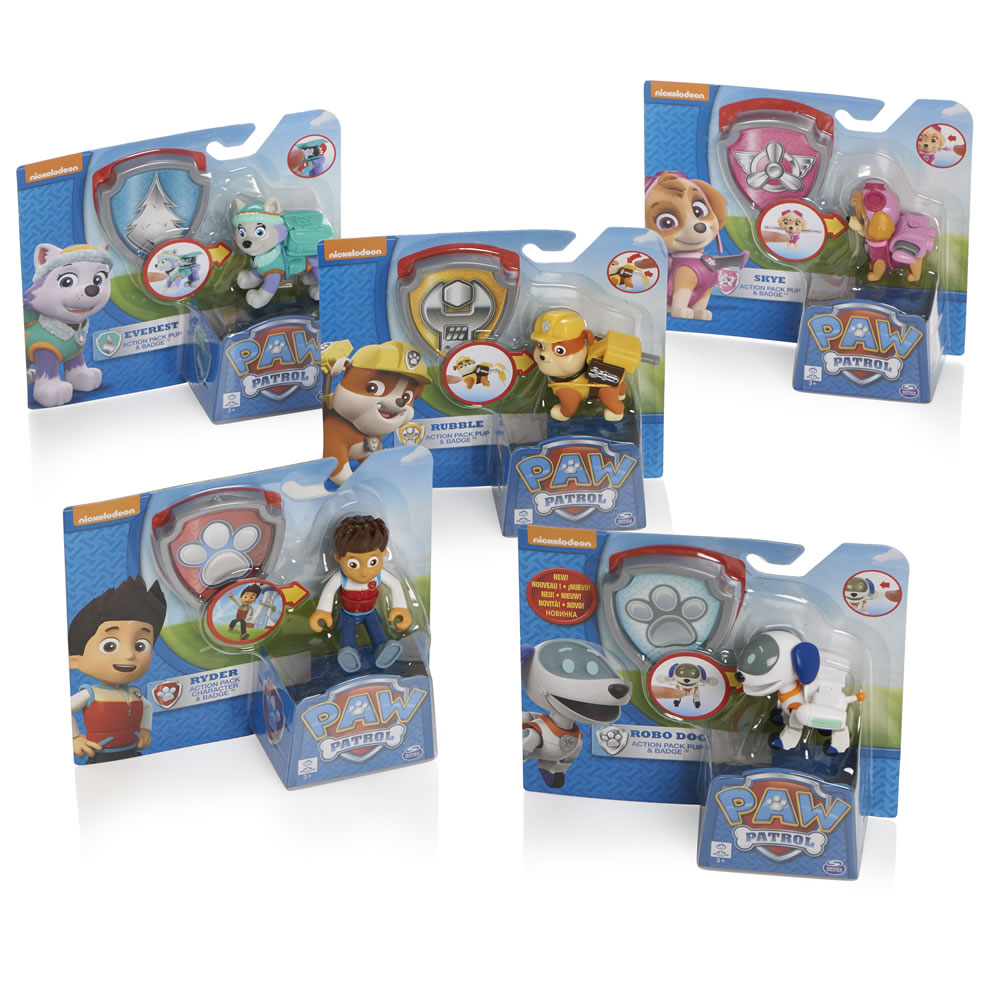 Paw Patrol Action Pup and Badge - Assorted Image 1
