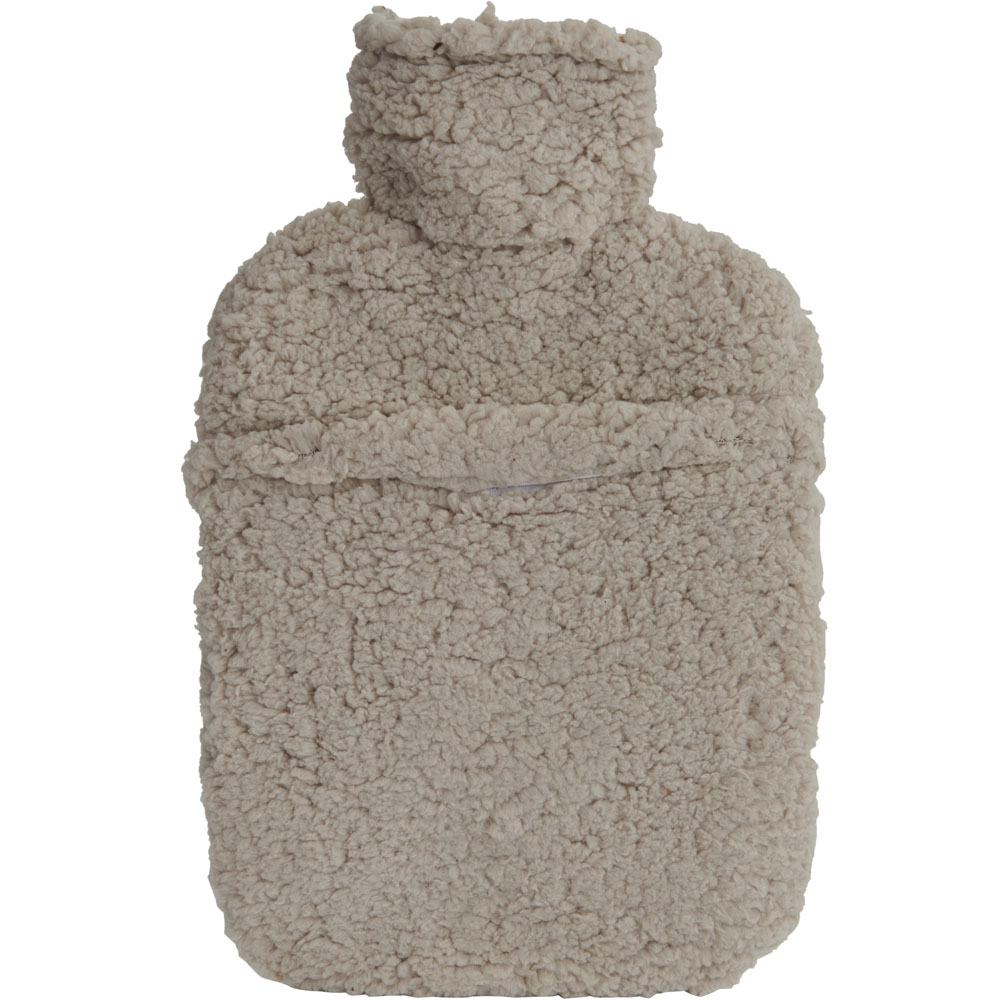 Single Wilko Hot Water Bottle with Plush Cover in Assorted styles Image 5