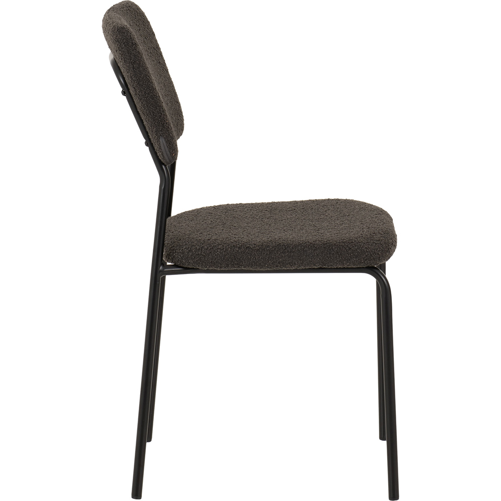 Seconique Sheldon Set of 4 Grey Boucle Fabric Dining Chair Image 5