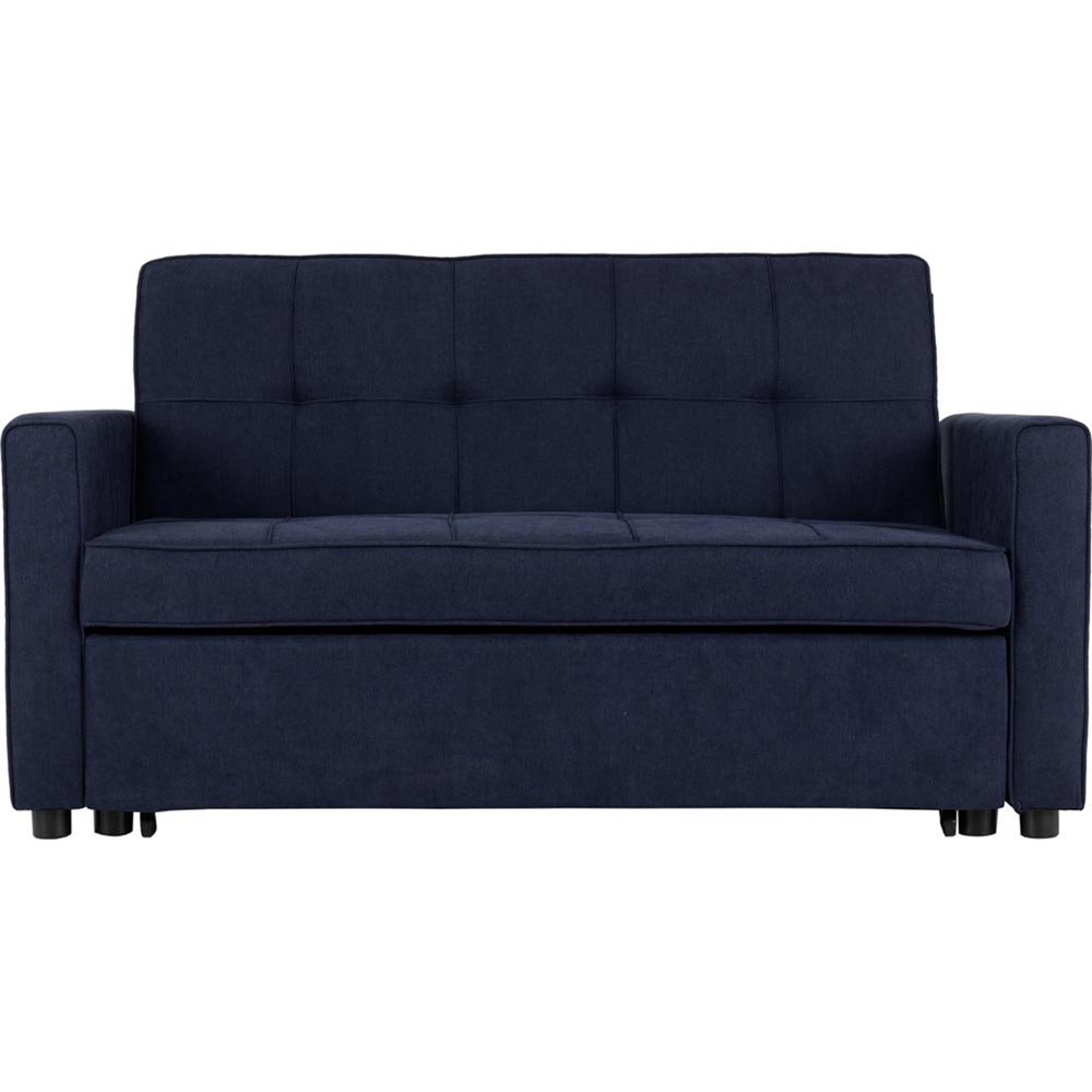 Seconique Astoria 2 Seater Navy Blue Fabric Sofa Bed Image 7