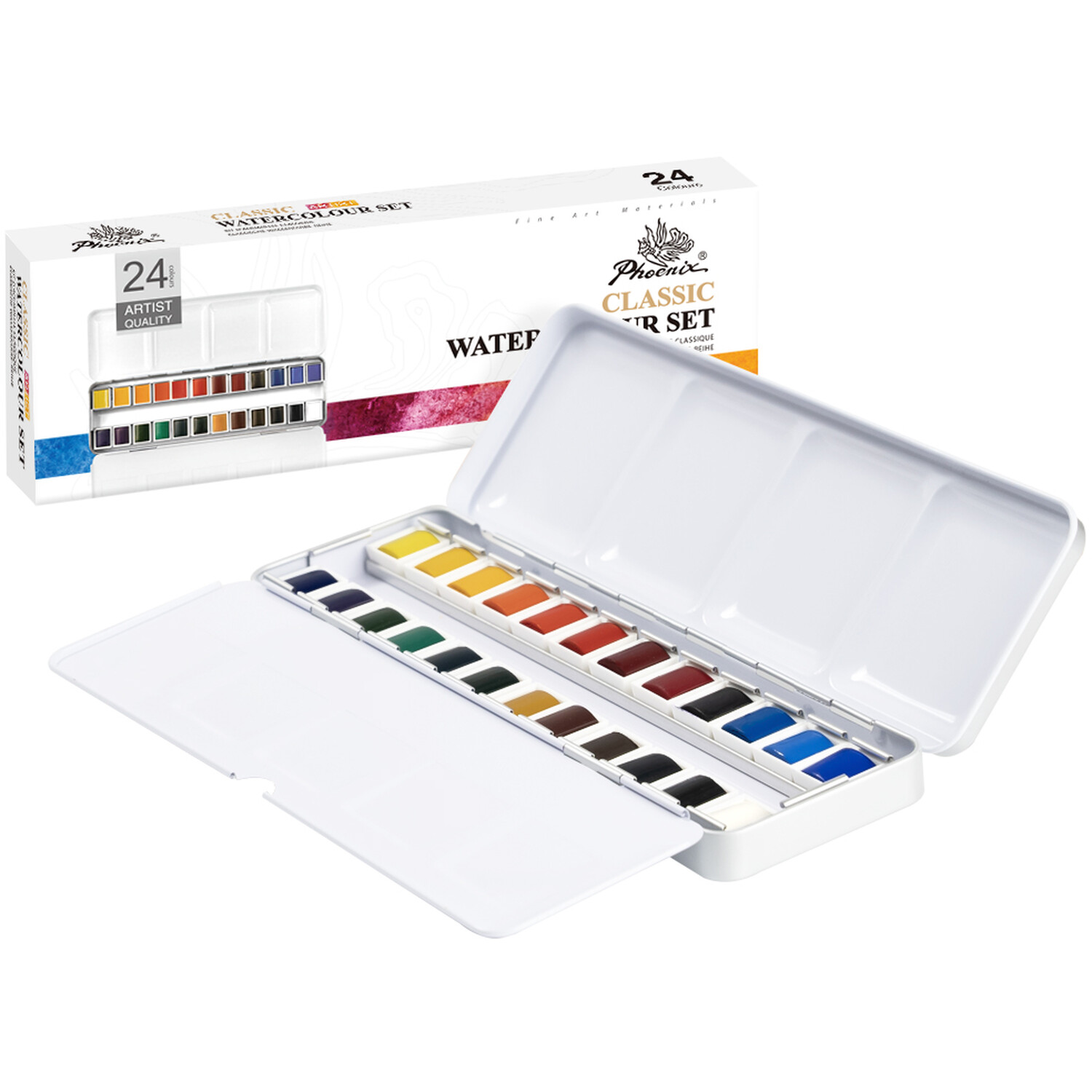Pack of 24 Classic Watercolour Set - Classic Image 1