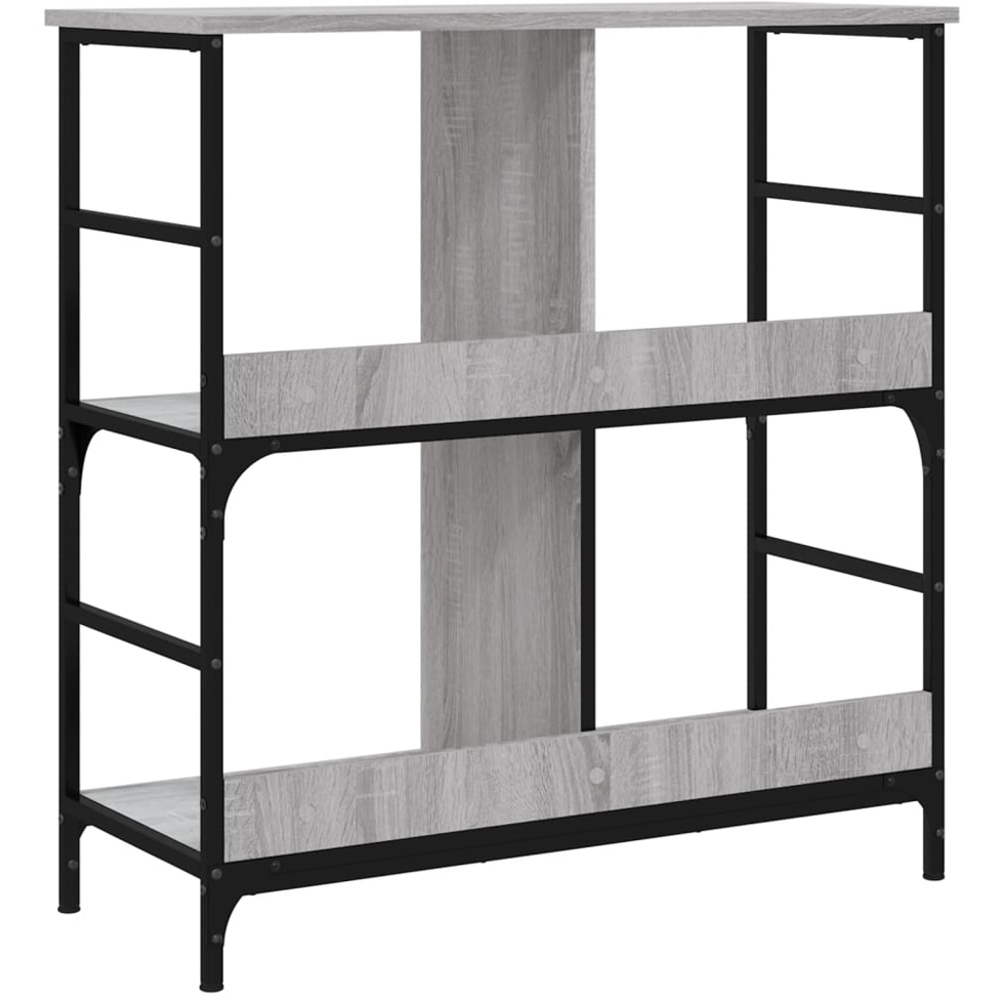 vidaXL 4 Open Shelf Grey Sonoma Compact Bookshelf Image 6