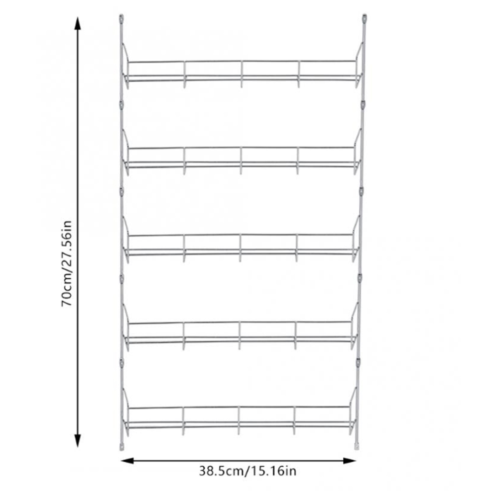 Living and Home 5 Tier Hanging Premium Spice Rack Wilko