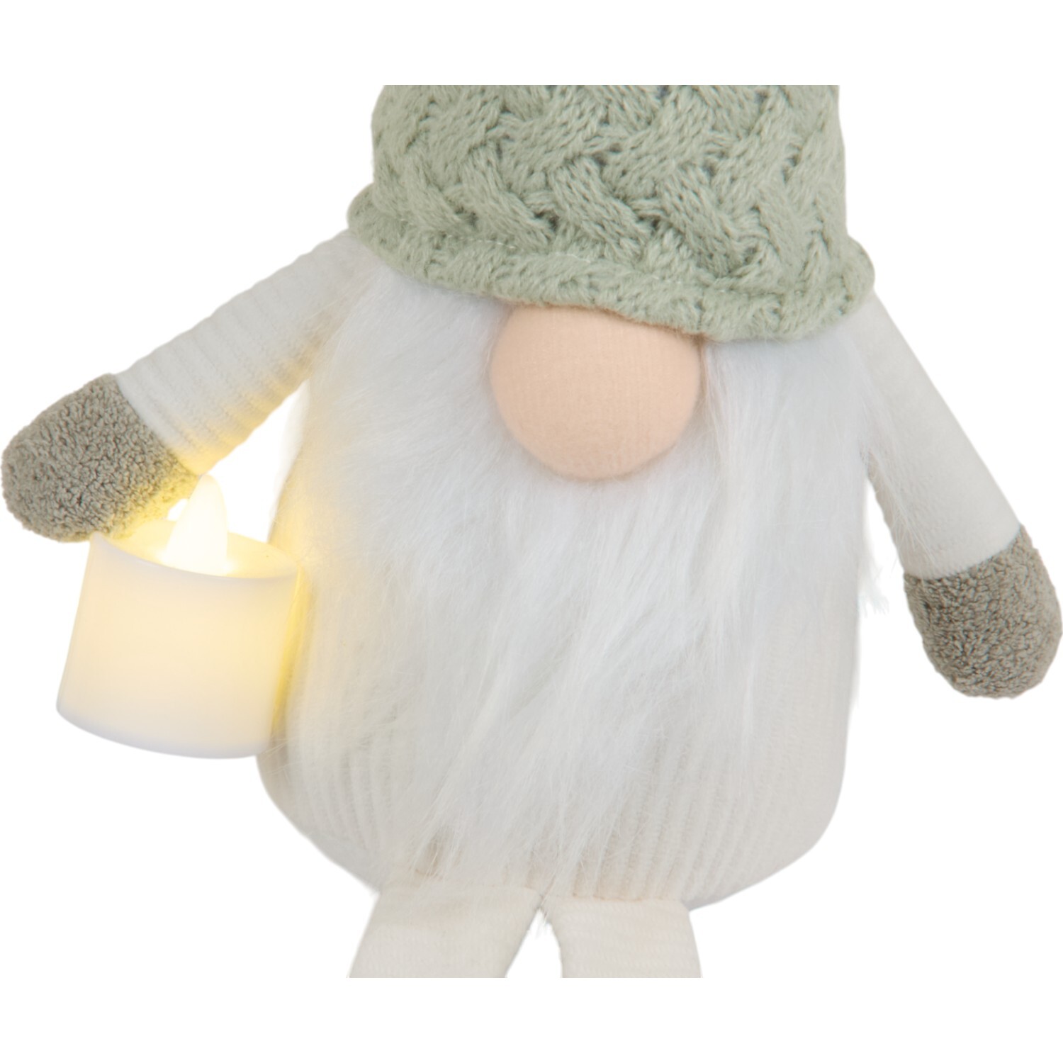 Knitted Sage Gonk with LED Candle Sage Image 4