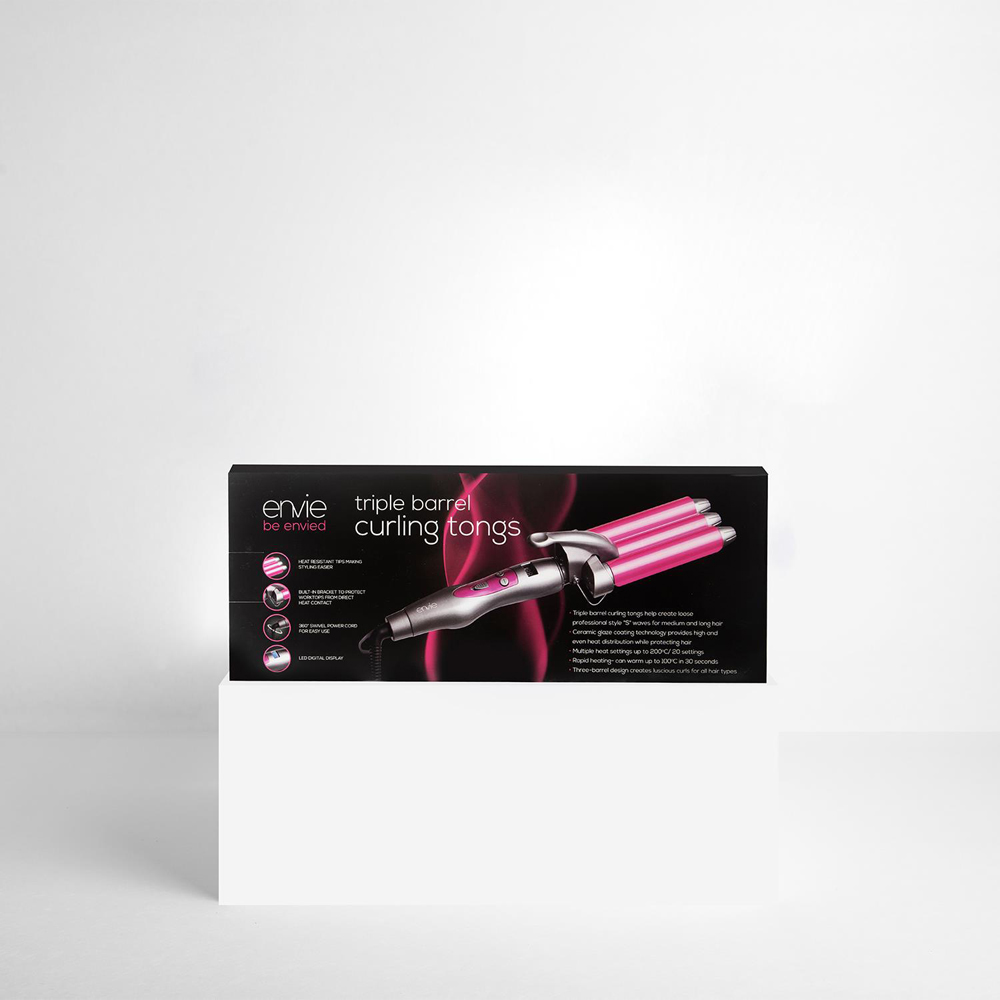 Envie 3 Barrel Hair Curling Tongs Image 5