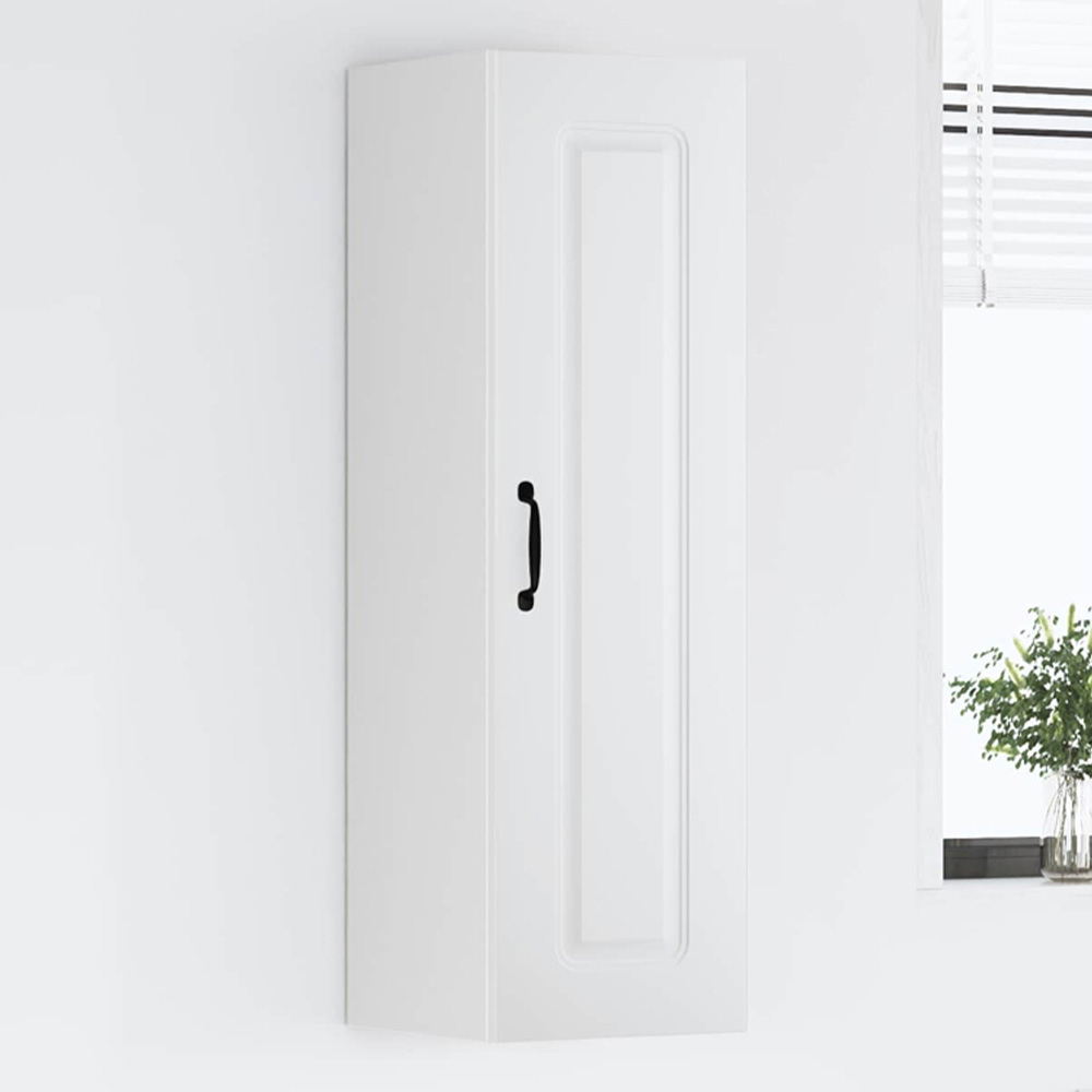 vidaXL Single Door White Kitchen Wall Cabinet Image 1