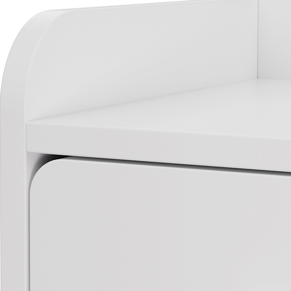 Living and Home 3 Drawer Warm White Bedside Table Image 6