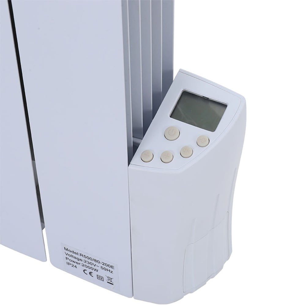 Living and Home White Electric Oil Filled Radiator Space Heater 2000W Image 3