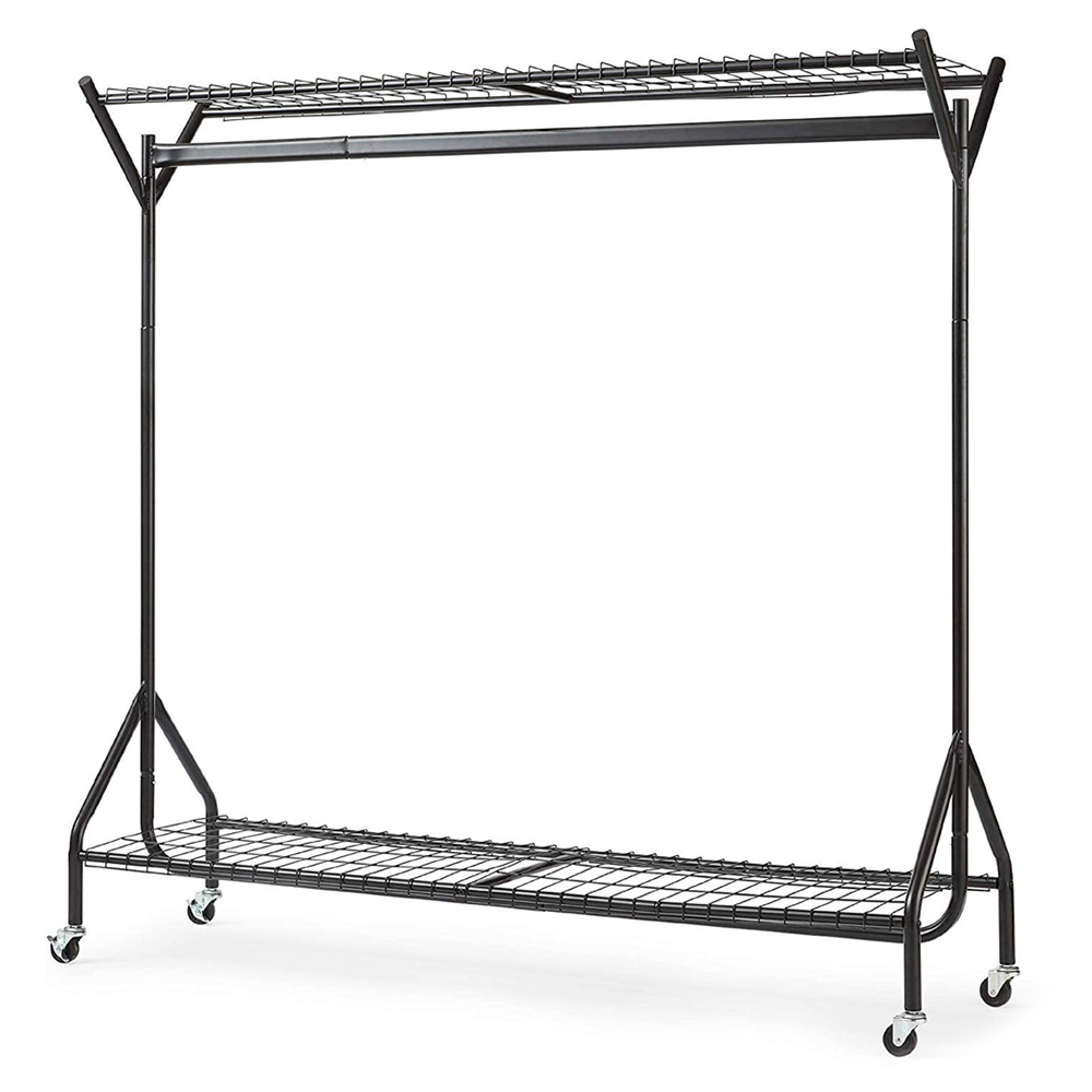 House of Home Heavy Duty Clothes Rail with Two Racks 5 x 5ft Image 1