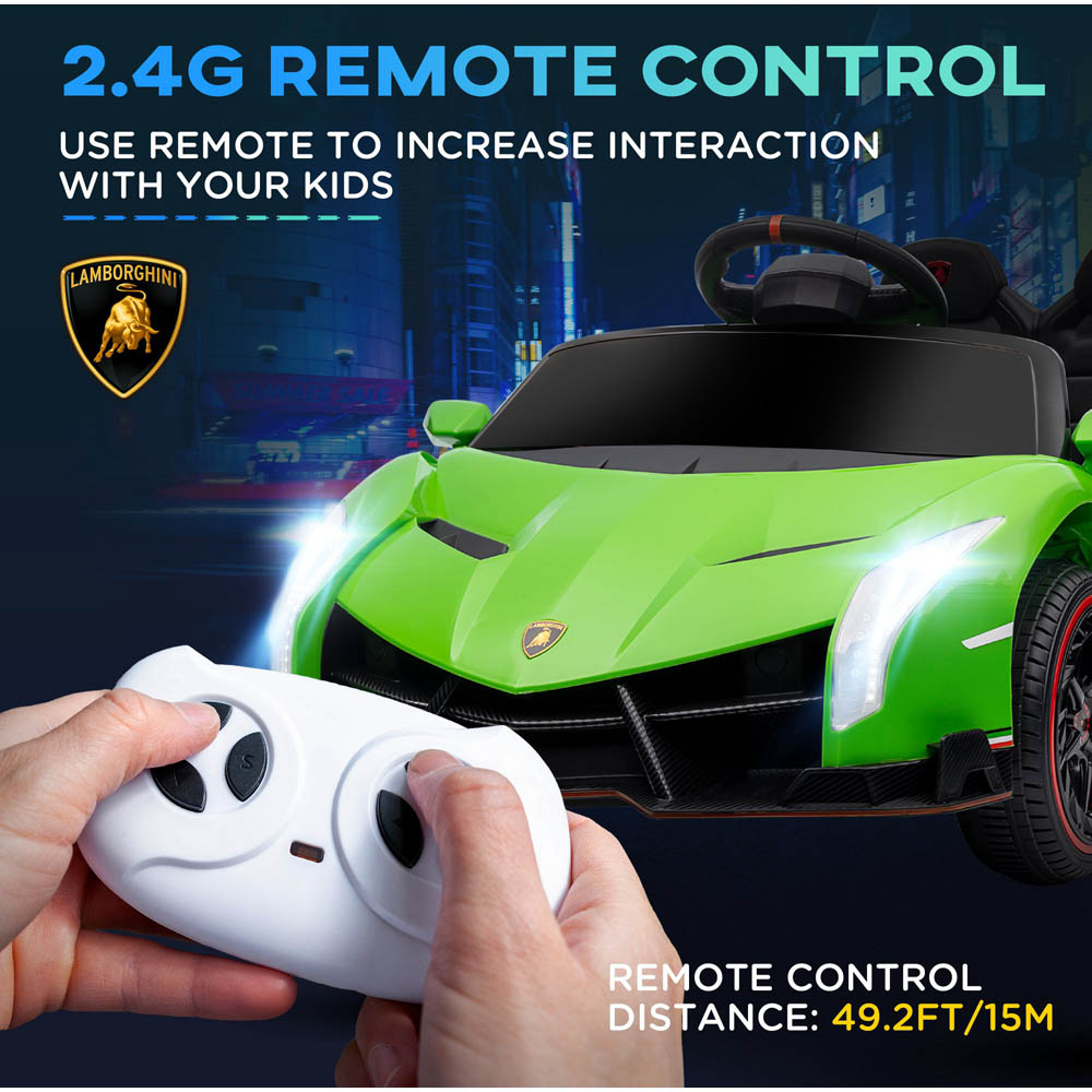 Tommy Toys Lamborghini Veneno Kids Ride On Electric Car Green 12V Image 3
