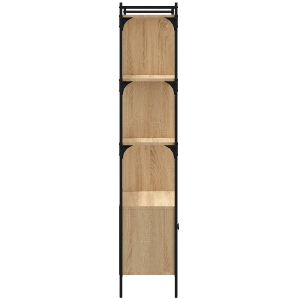 vidaXL 2 Door 6 Shelf Sonoma Oak Bookcase Image 5