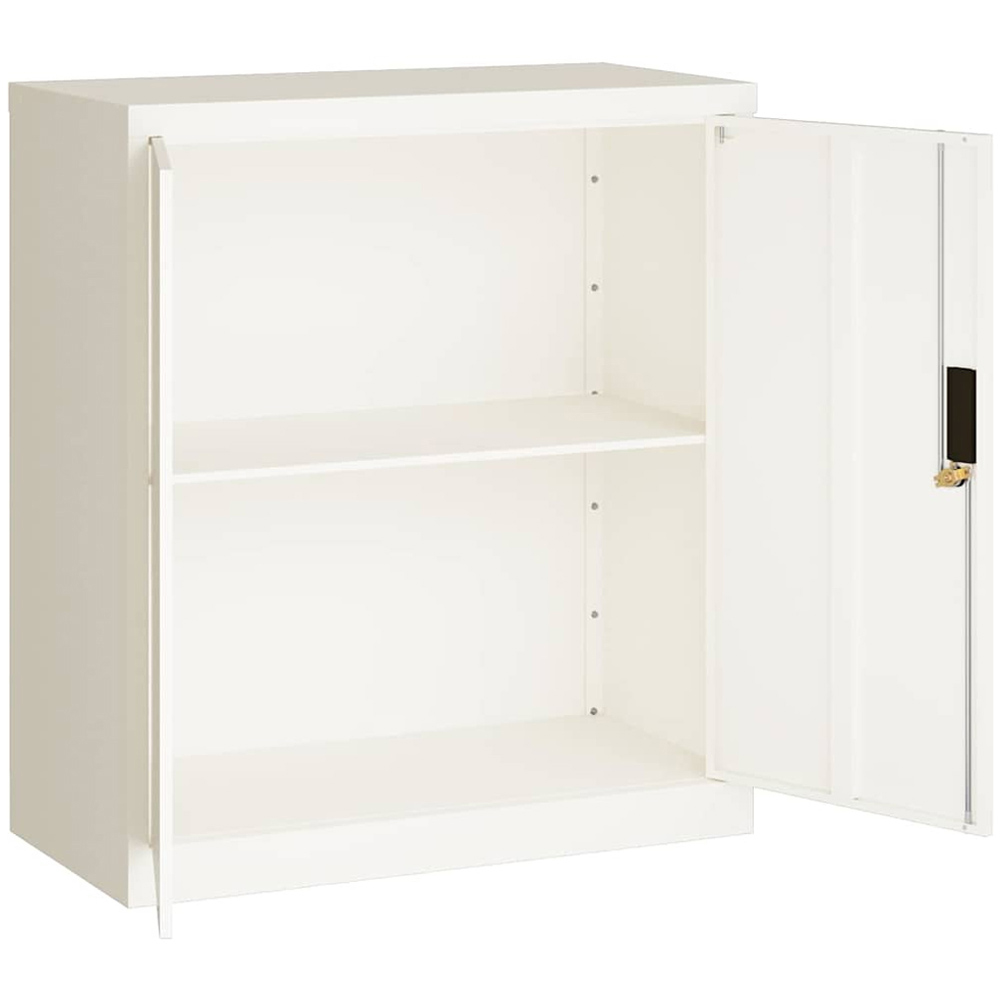 vidaXL 2 Door White File Cabinet Image 4