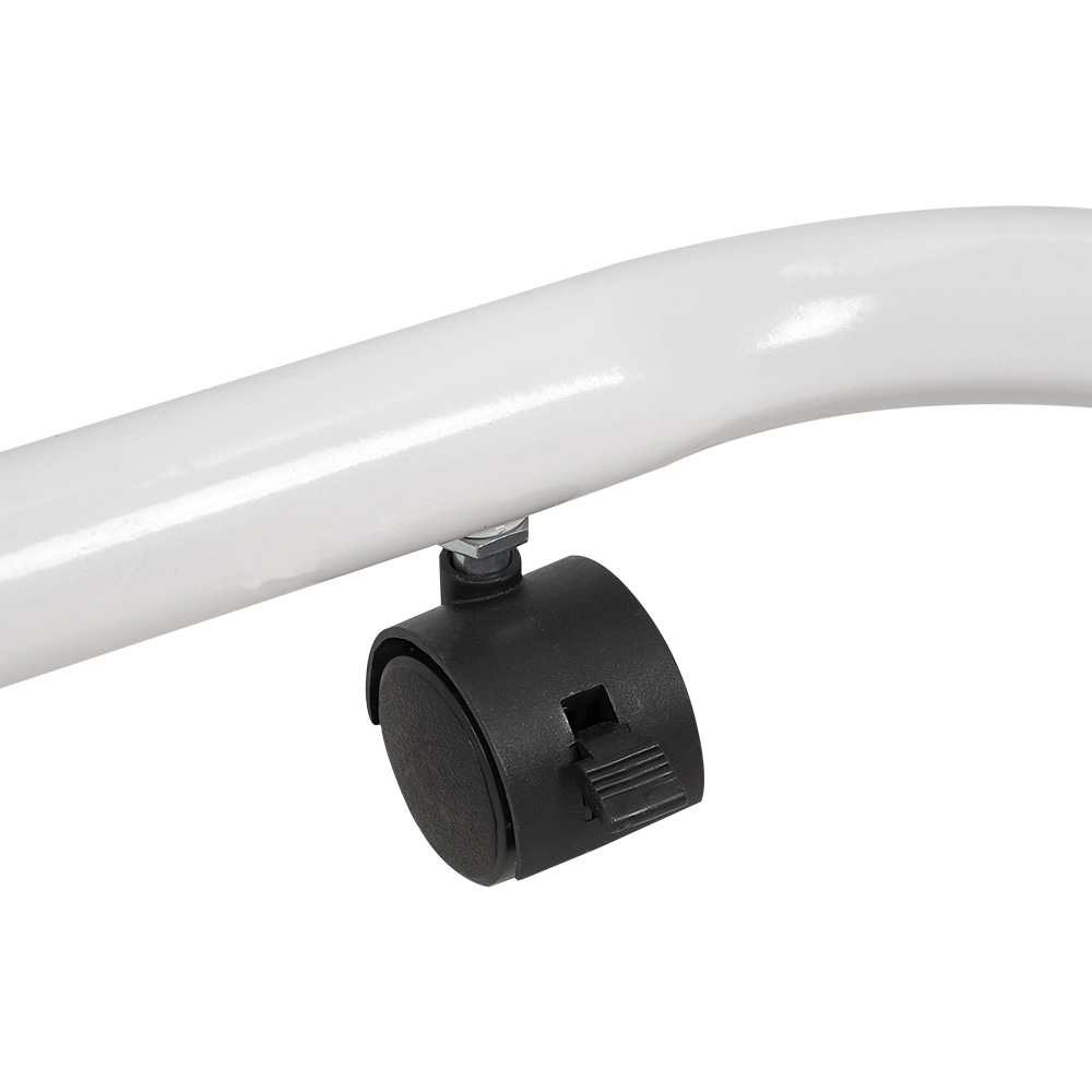 Living and Home White Adjustable Mobile Side Table Image 6