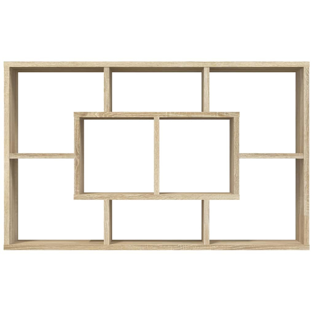 vidaXL 8 Shelf Sonoma Oak Geometric Wall Mounted Bookcase Image 5