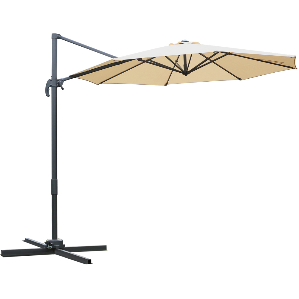 Outsunny Beige Cantilever Roma Parasol 3m Image 1