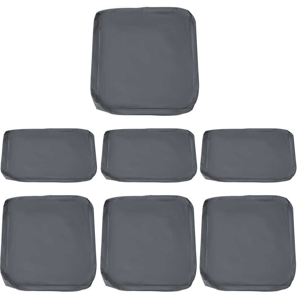 Outsunny Grey Rattan Sofa Cushion Cover Replacement Set 7 Pack Image 1