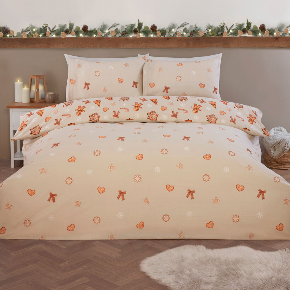 Gingerbread Cookies Duvet Set  - Natural / Double Image 2