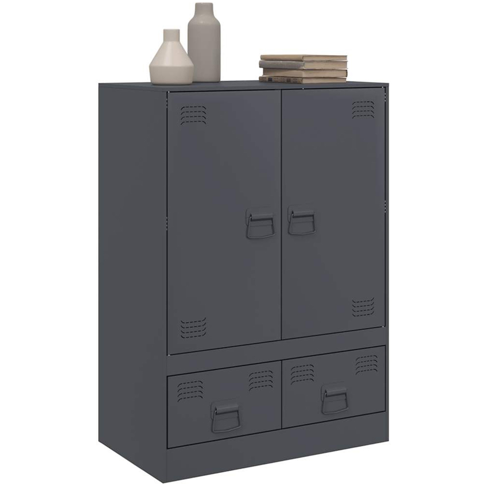 vidaXL 2 Door 2 Drawer Anthracite Highboard Image 4