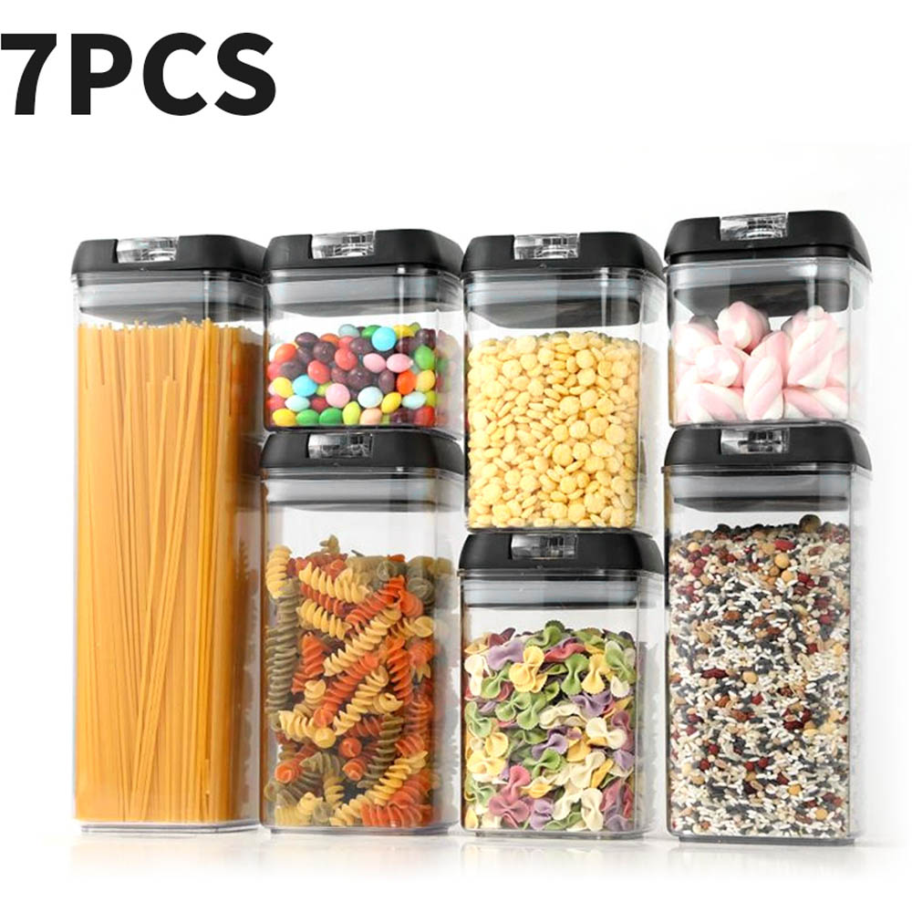 Living and Home 7 Piece Airtight Food Storage Container Set with Leak Proof Clasp Lids Image 7