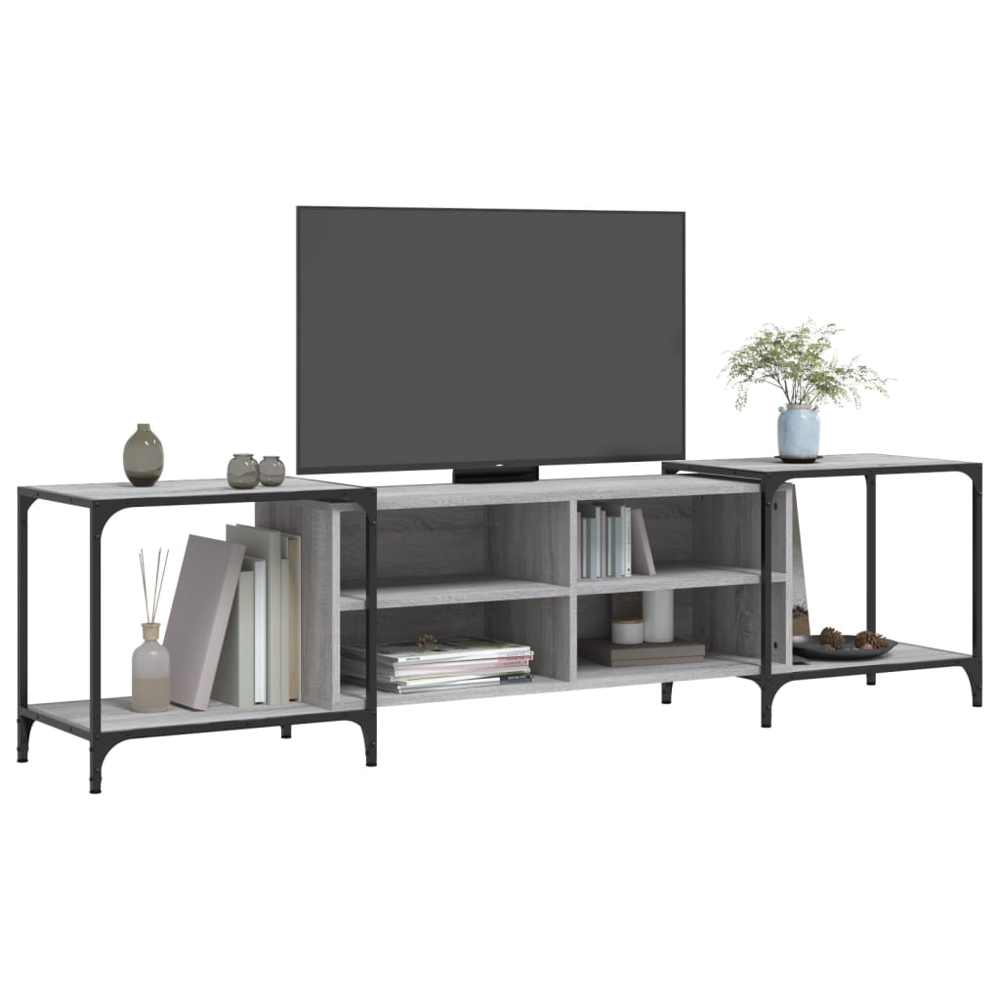vidaXL 6 Shelf Grey Sonoma TV Cabinet Image 5