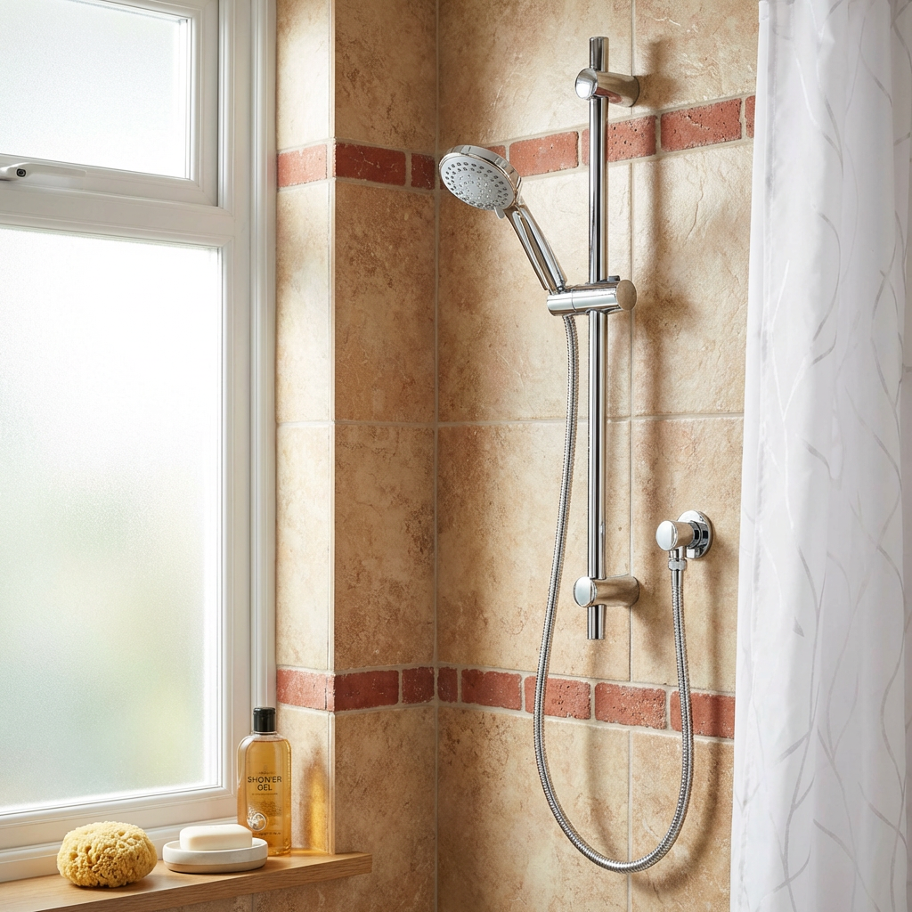 Croydex Flexi Fit Chrome 3 Function Shower Head Set Image 3