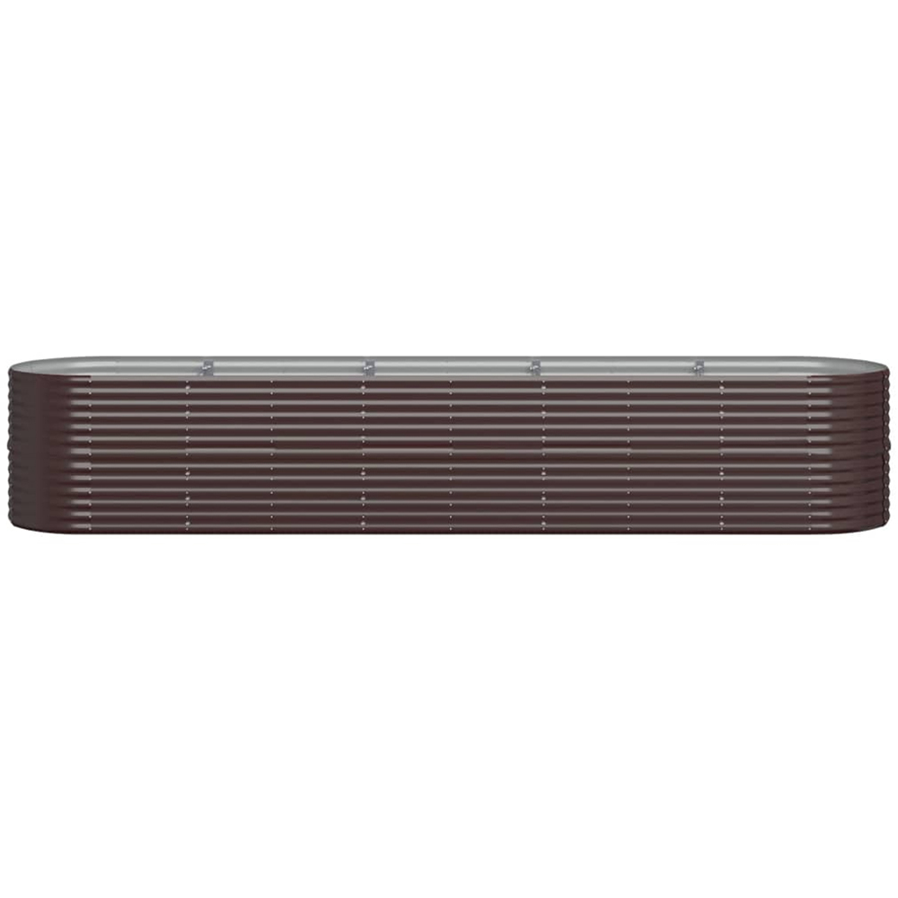 vidaXL Brown Galvanised Steel Raised Garden Bed 68 x 80 x 368cm Image 2