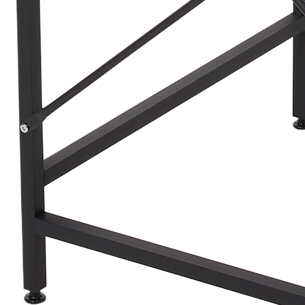 Living and Home 3 Shelf Black Over Washing Machine Storage Shelf with Towel Bar Image 5