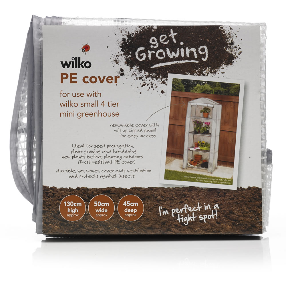 Wilko PE 4 Tier Replacement Greenhouse Cover Mini Image