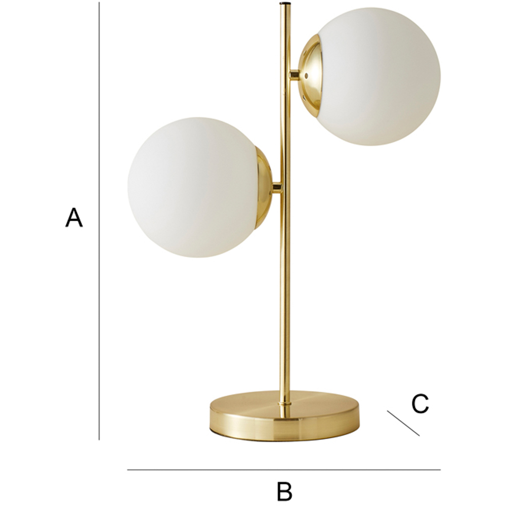 ValueLights Jas Brushed Gold Metal LED Table Lamp Image 8