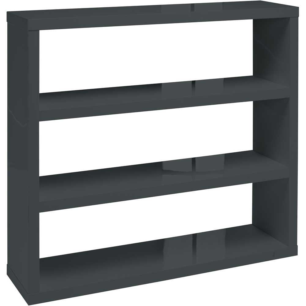 Puro 4 Shelf Charcoal Bookcase Image 2