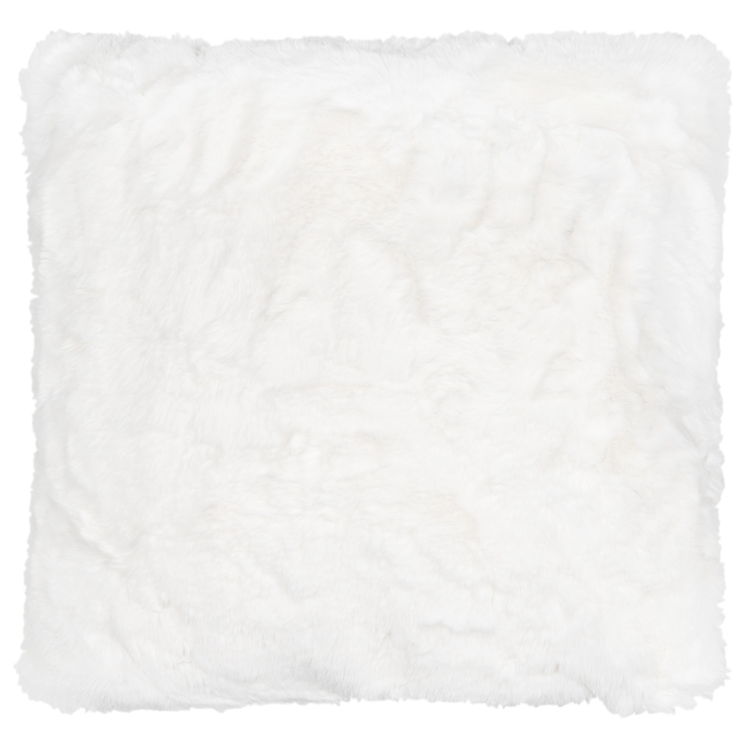 Divante White Rabbit Faux Fur Cushion 45cm Image
