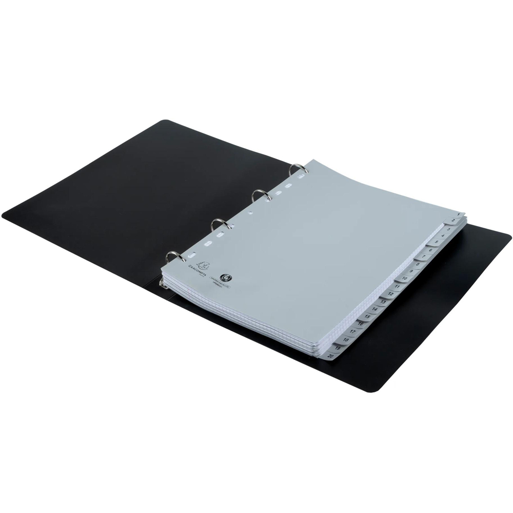 Exacompta A4 Grey Recycled Polypropylene 1-20 Divider 20 Pack Image 3