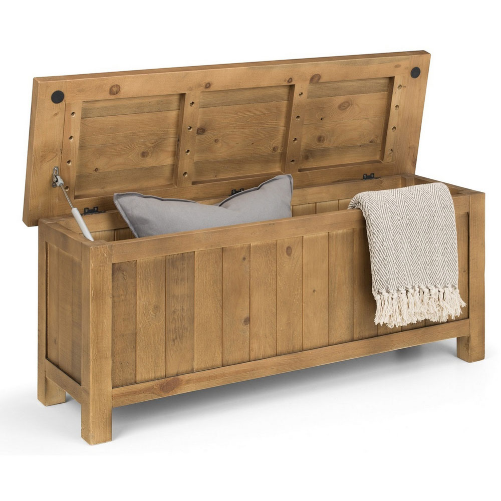 Julian Bowen Aspen Solid Reclaimed Pine Storage Bench Image 4