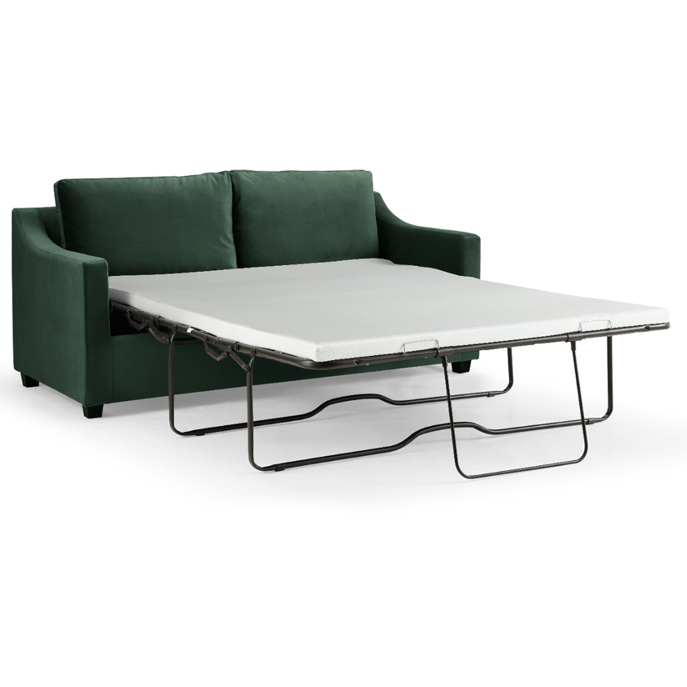 Home Detail Cooper Small Double Sleeper Green Velvet Pull Out Sofa Bed Image 8