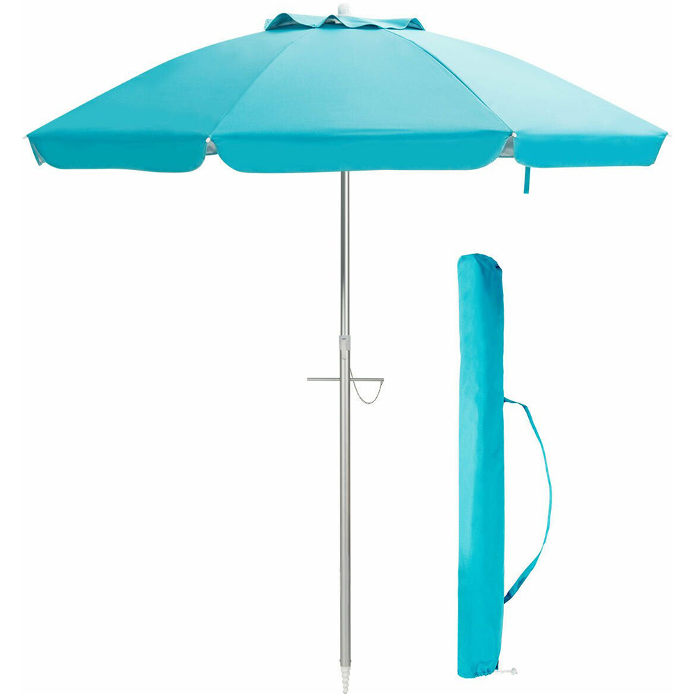 Costway Blue Tilt Parasol 2m Image 3