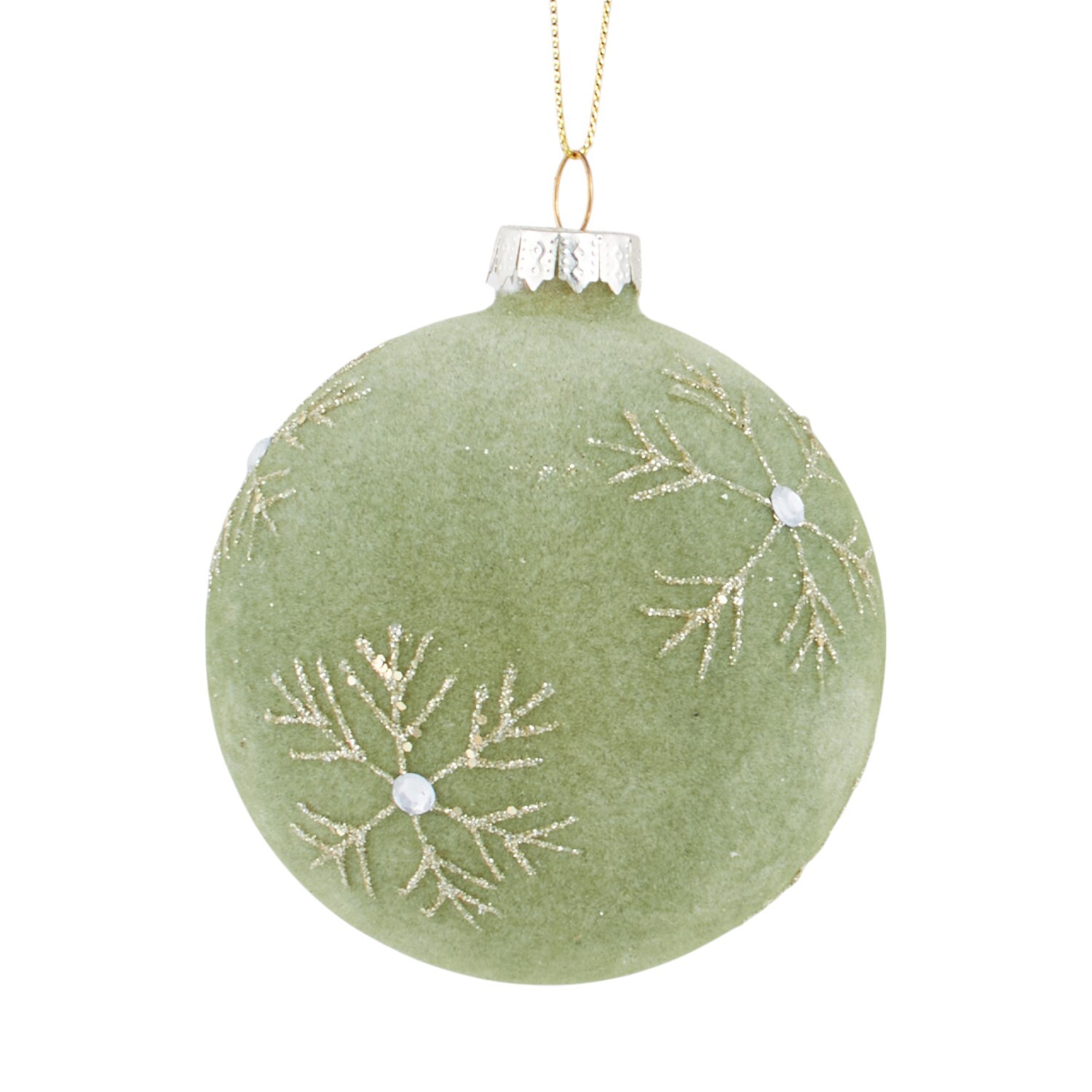 Flocked Patterned Bauble Image 2