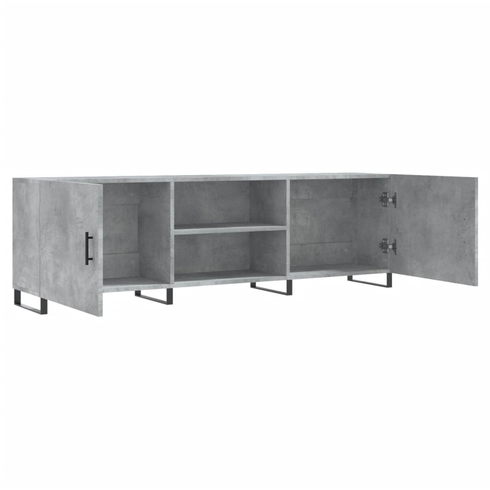 vidaXL 2 Door 2 Shelf Concrete Grey TV Cabinet Image 6